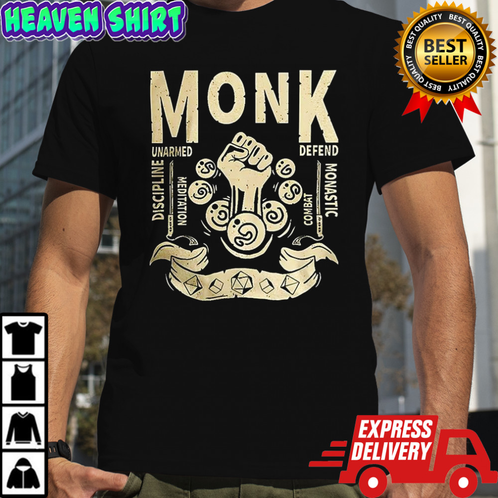 Monk Grunge Dungeons and Dragons shirt