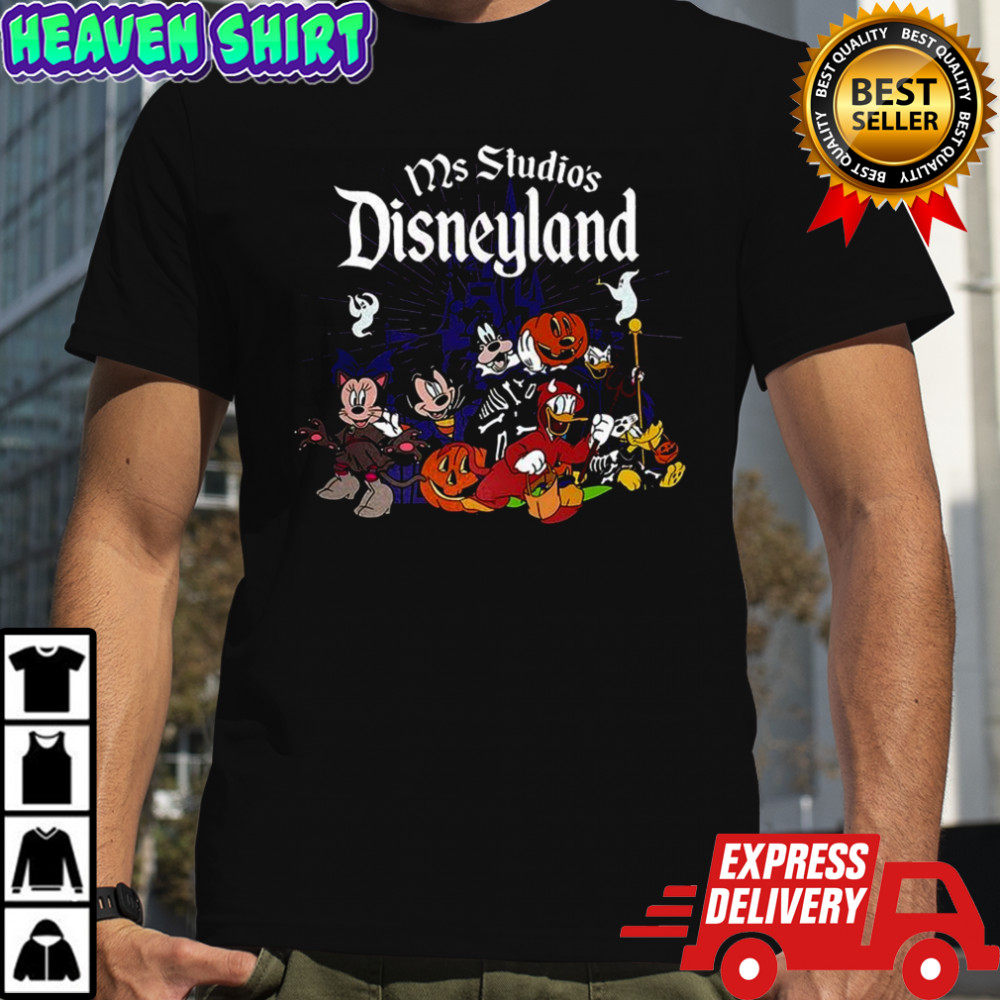 Ms Studio’s Disneyland Disney characters in Halloween costumes shirt