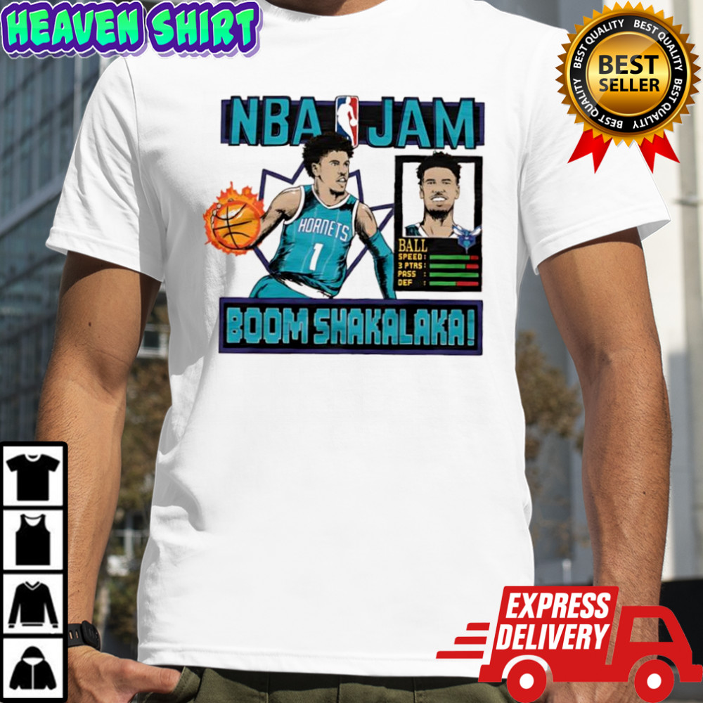 NBA Jam Hornets LaMelo Ball boom shakalaka shirt