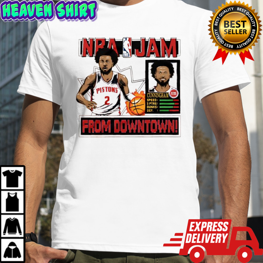 NBA Jam Pistons Cade Cunningham from downtown shirt