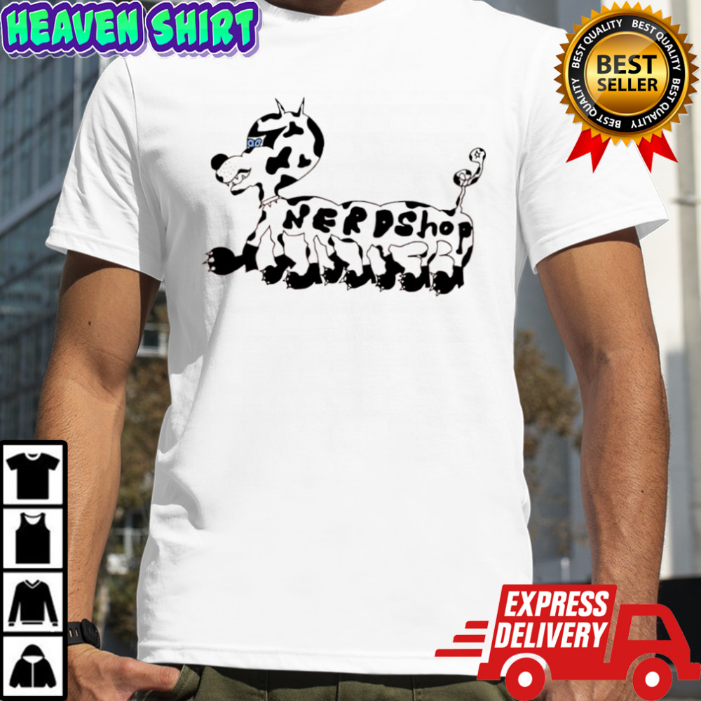 Nerd Shop dog cow graphic shirt