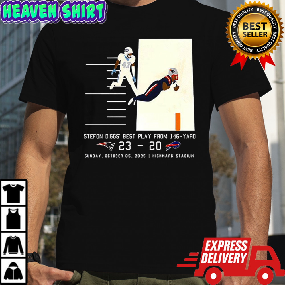 New England Patriots Win Buffalo Bills NFL 2025 Stefon Diggs best play form 146 yeard shirt