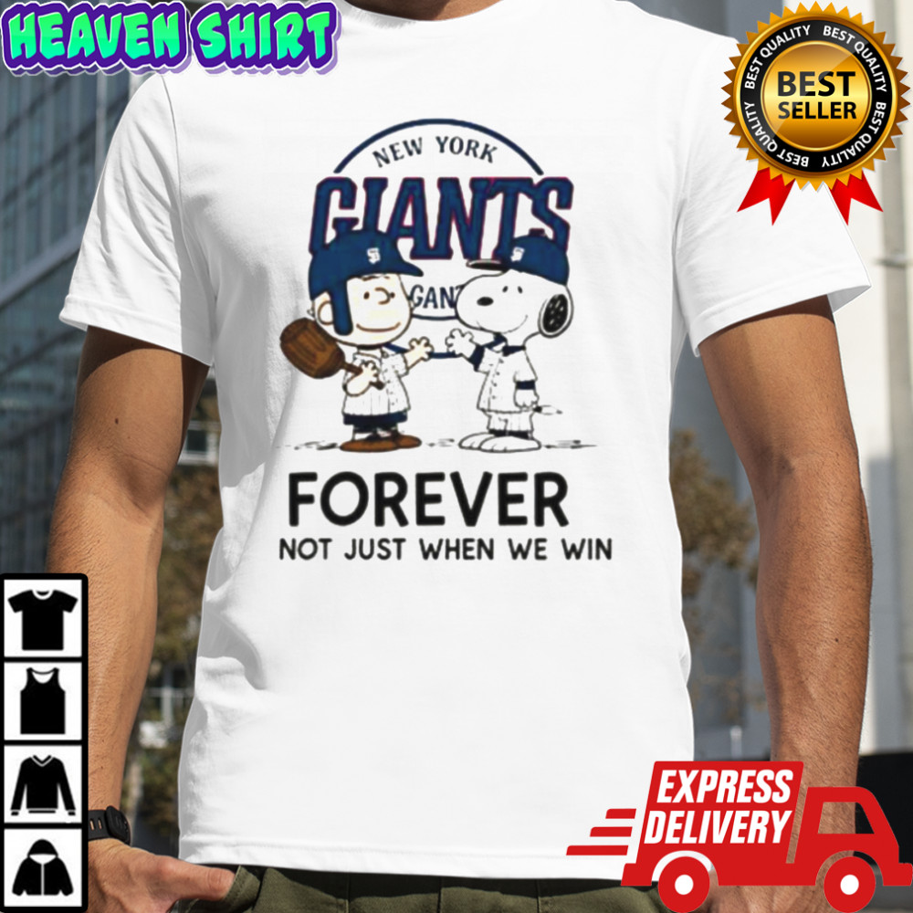 New York Giants Charlie Brown Snoopy Giants Forever Not Just When We Win shirt