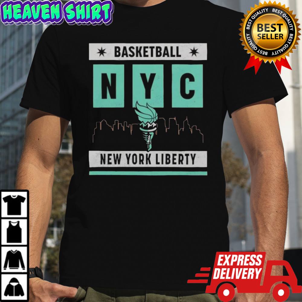 New York Liberty Basketball Skyline T-Shirt