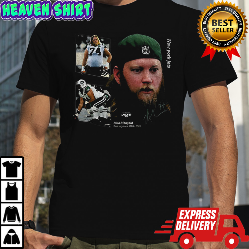 Nick Mangold New York Jets NFL Football 1984 2025 RIP Legends never Die signature graphic shirt