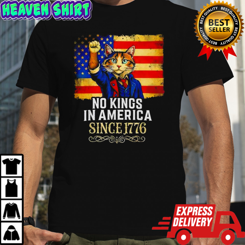 No Kings 1776 Revolutionary War Cat Shirt