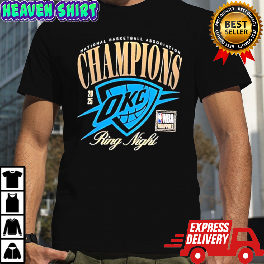 OKC Oklahoma City Thunder National Basketball Association Champions 2025 Ring Night shirt