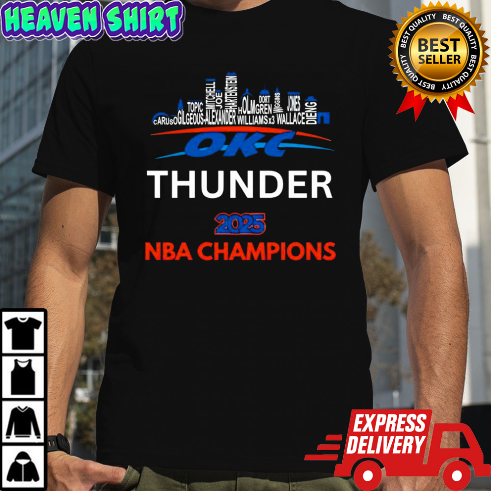 OKC Thunder NBA Champions 2025 t-shirt