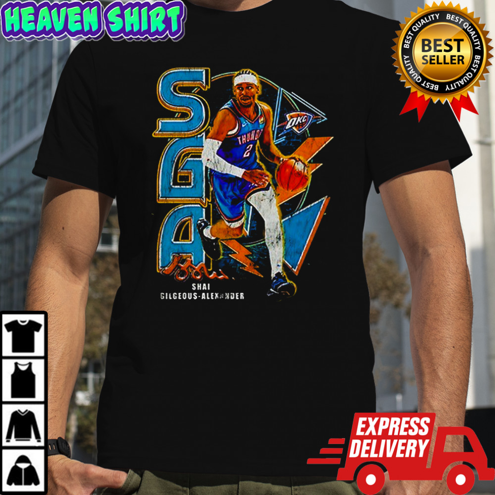 Oklahoma City Thunders Gilgeous Alexander Shai MVP graphic vintage Double-Sided T-shirt
