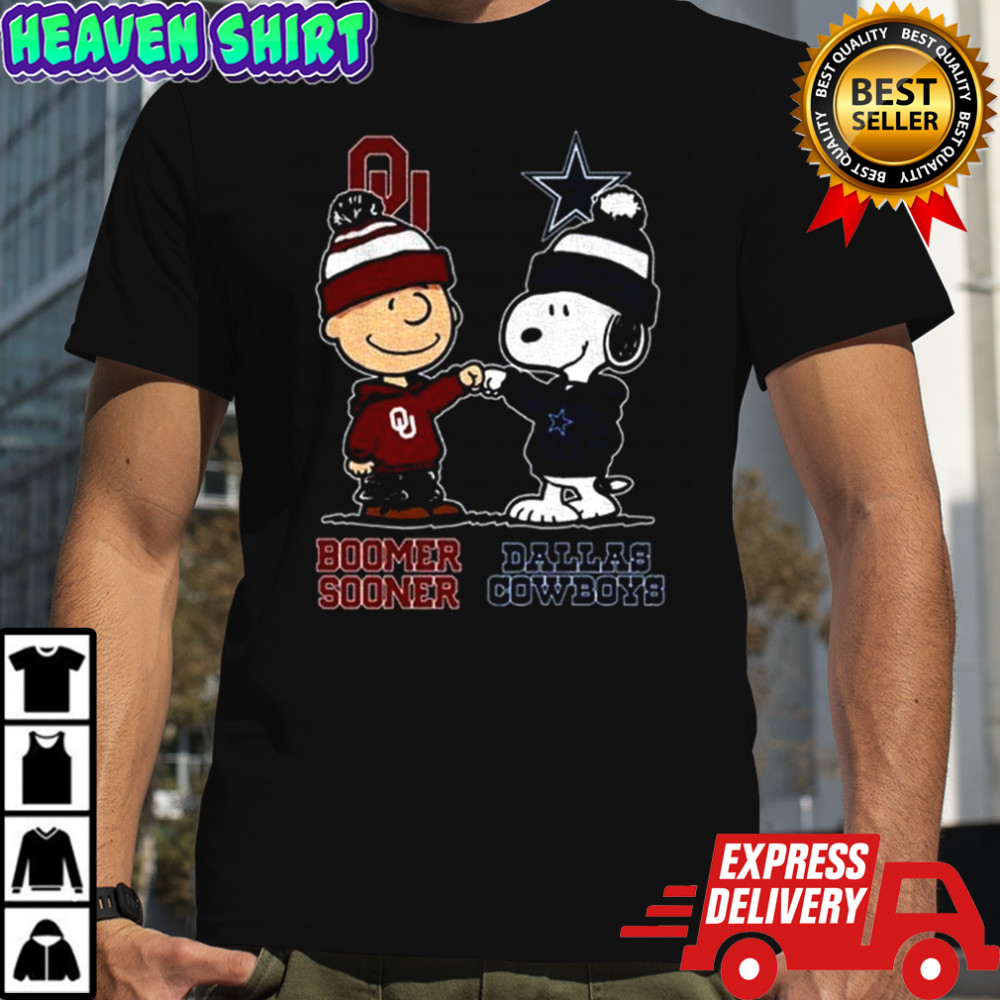 Oklahoma Sooners Dallas Cowboys Snoopy and Charlie Brown shirt