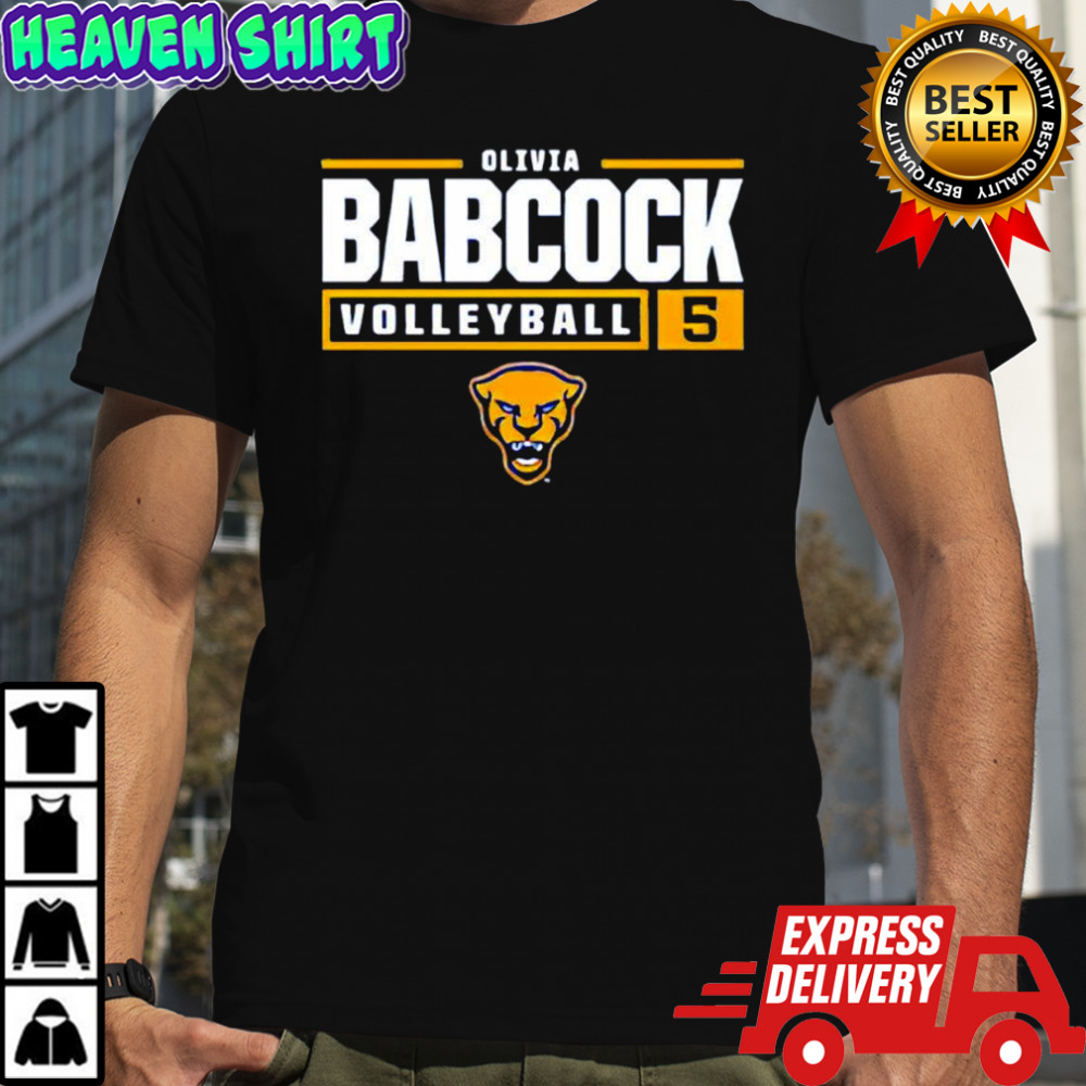 Olivia Babcock volleyball player Pitt Panthers logo shirt