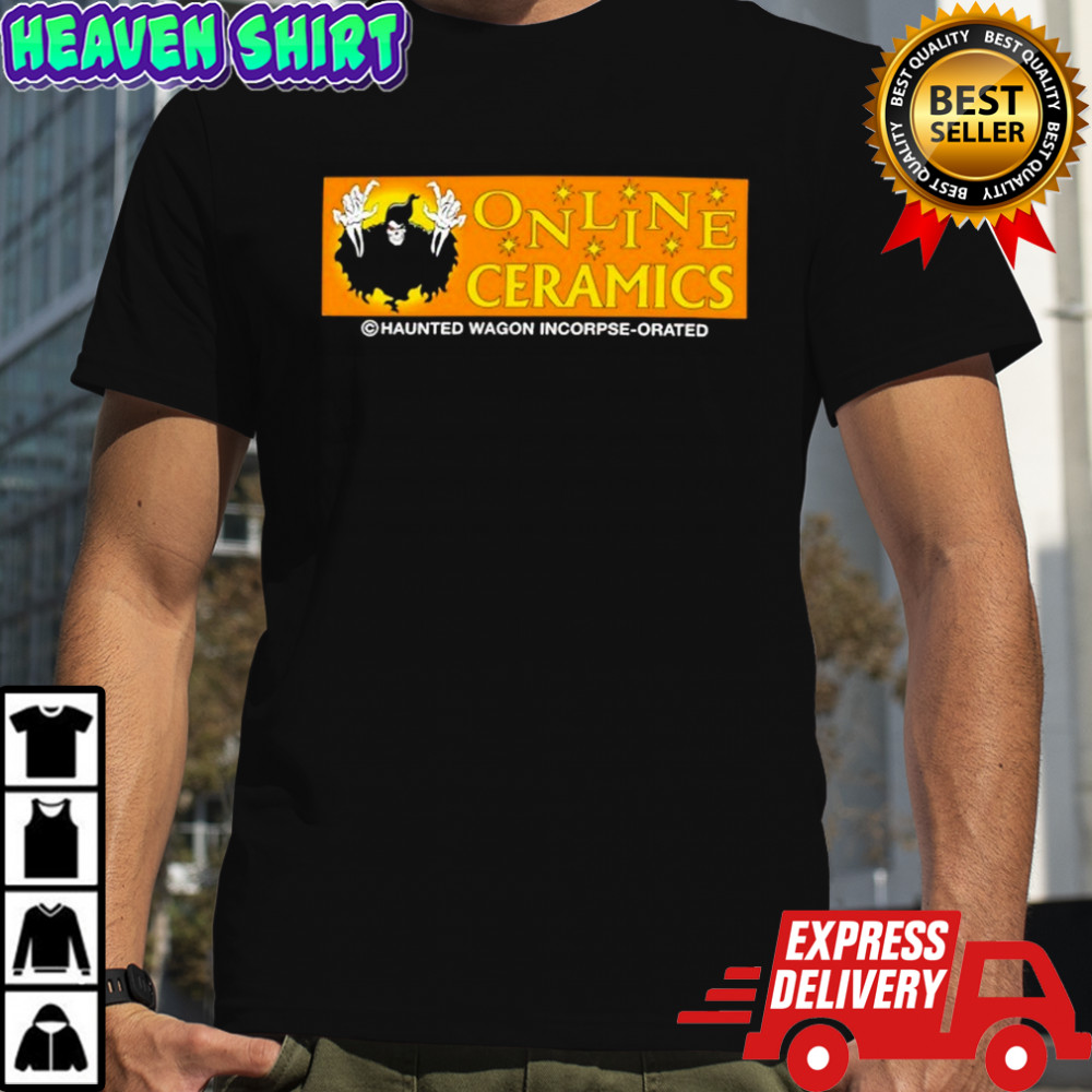 Online Ceramics Spirit Haunted Wagon Incorpse Orated Halloween T-shirt