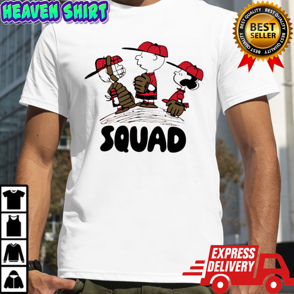 Peanuts characters Baseball Squad shirt
