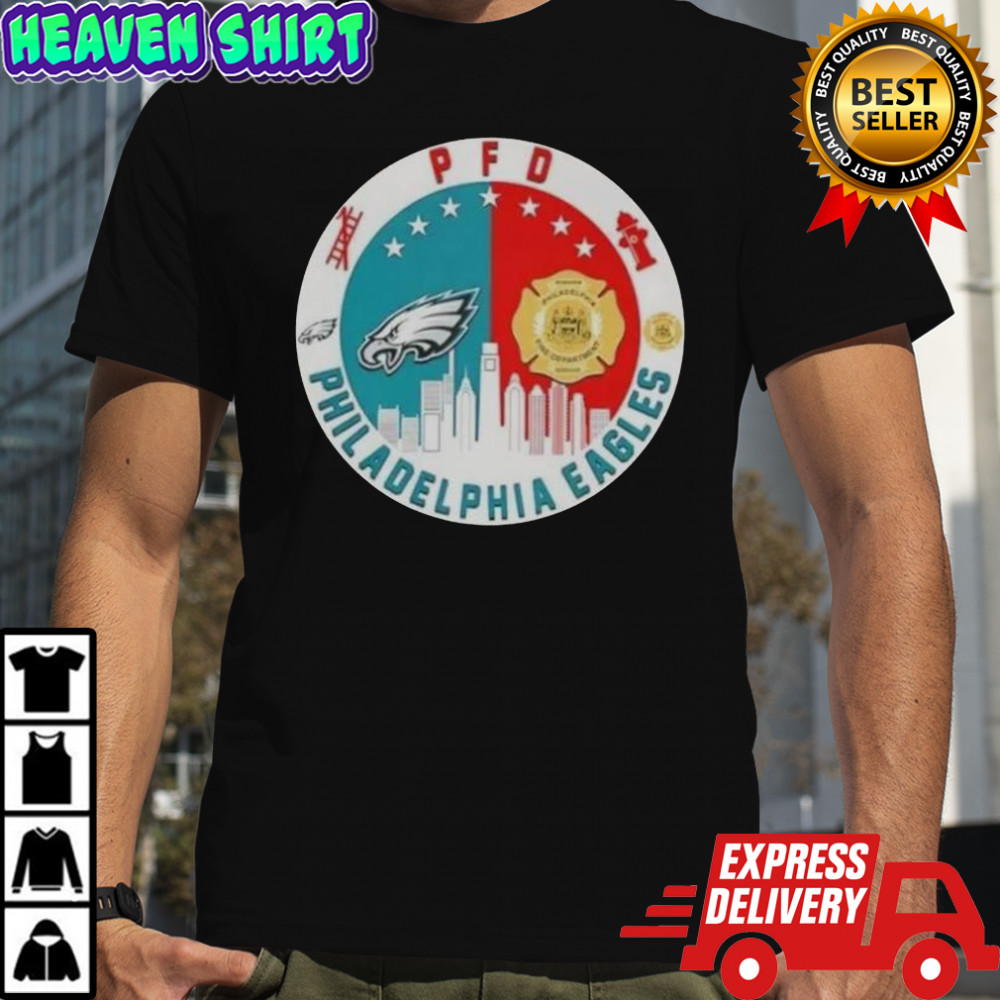 PFD Philadelphia Eagles Football Skyline T-Shirt