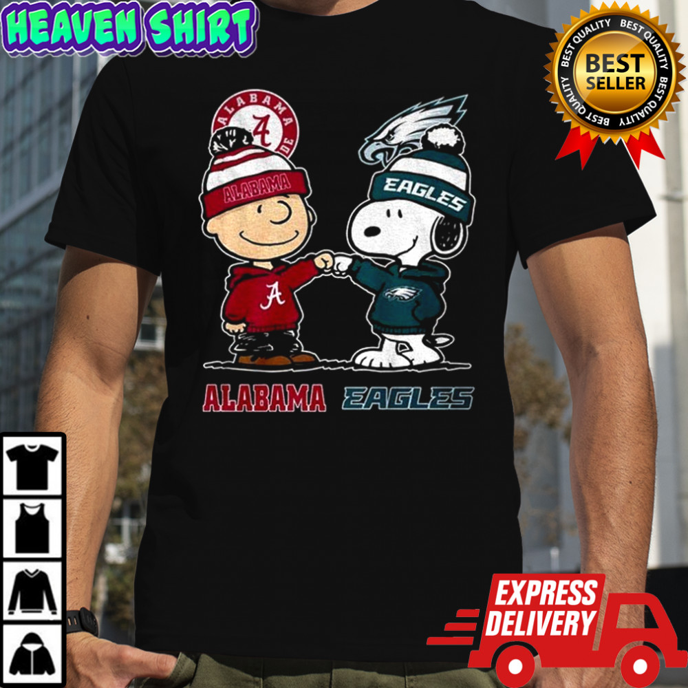 Philadelphia Eagles Alabama Crimson Tide Snoopy and Charlie Brown shirt