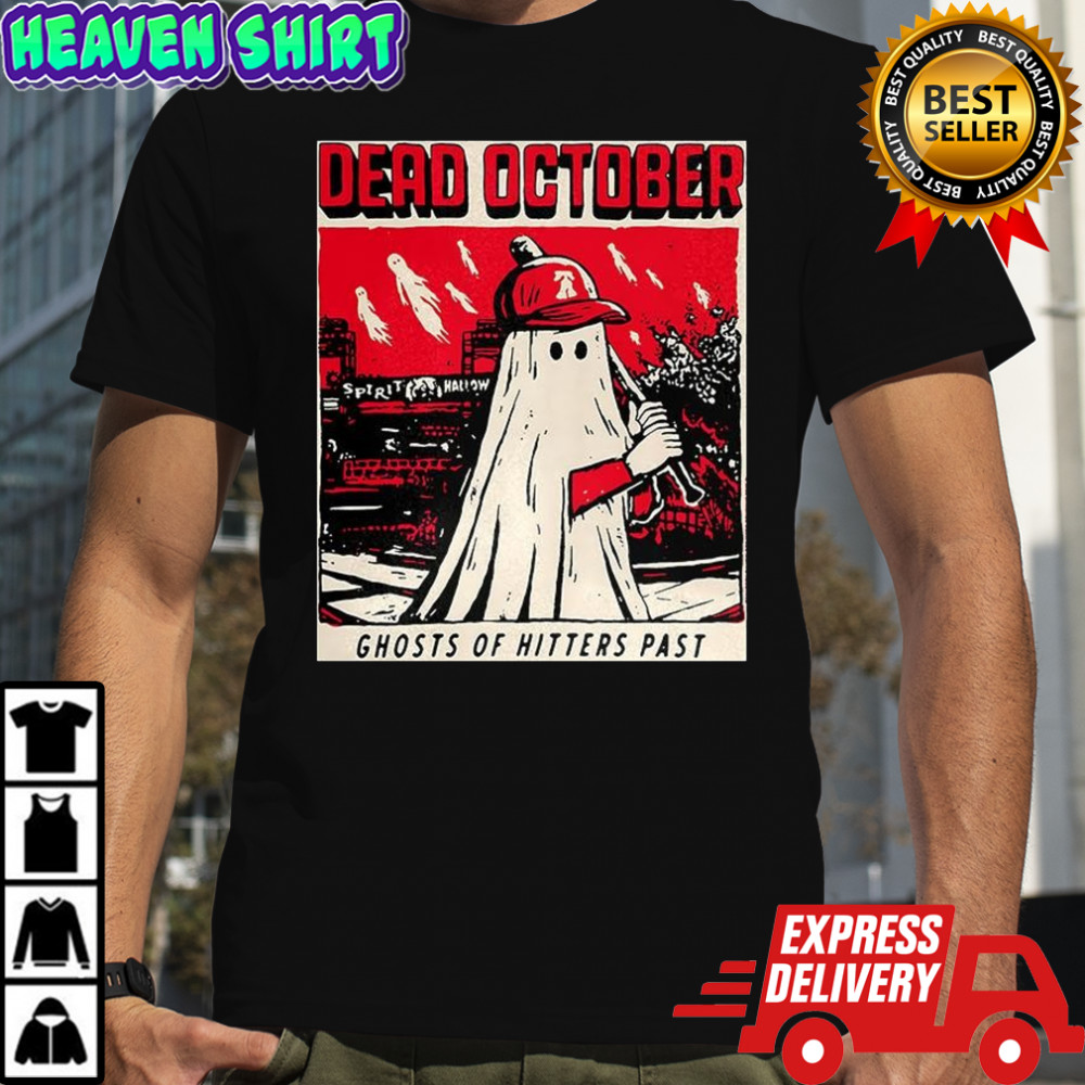 Philadelphia Phillies baseball cracked bell Dead october Ghost of Hitters past Halloween shirt