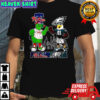 Phillie Phanatic Philadelphia Phillies touch hands Swoop Philadelphia Eagles mascot shirt