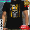 Pittsburgh Steelers NFL Skull American Flag Footaball Lover T-Shirt