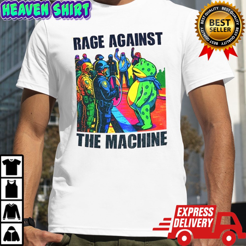 Portland Frog Anti-ICE Rage Against The Machine shirt