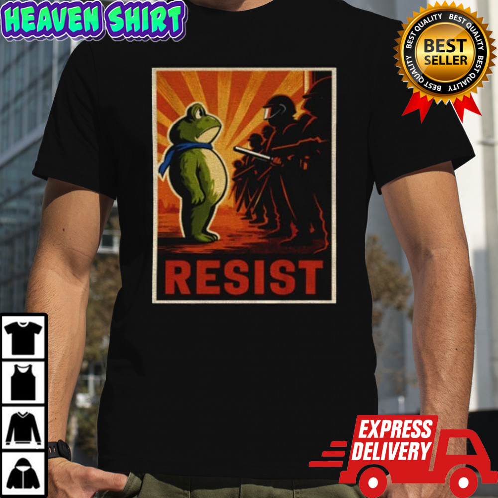 Portland Frog Protest Resist anti ICE political 2025 shirt