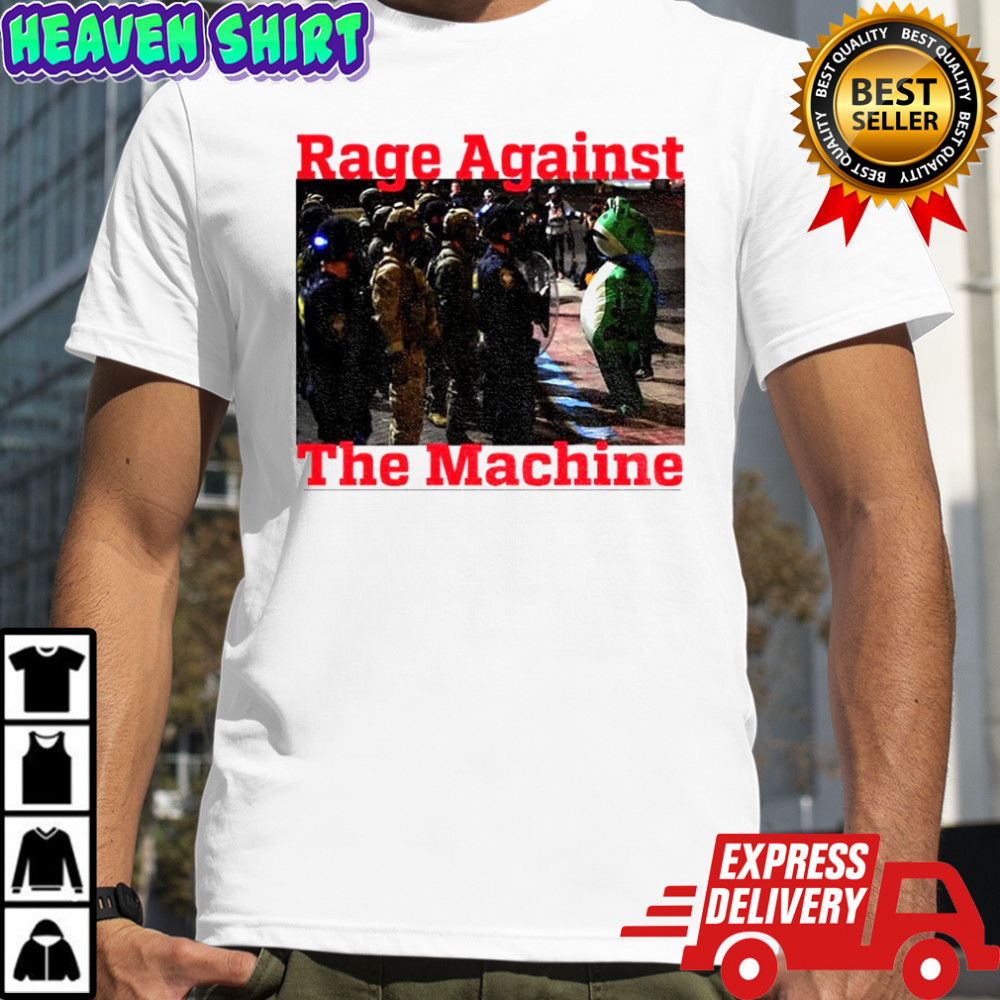 Portland Frog Rage Again The Machine Protest shirt