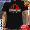 Purrassic Park Jurassic Park logo parody shirt