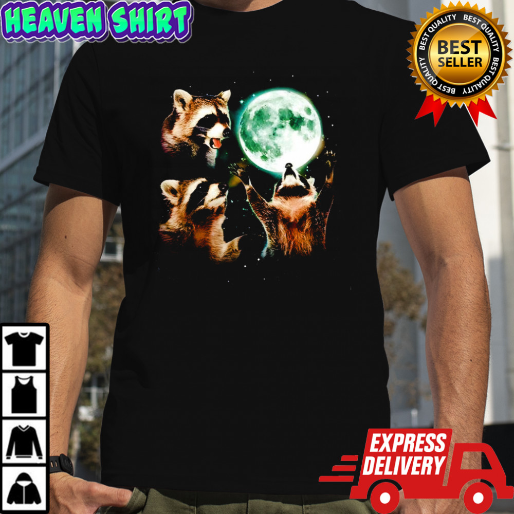 Racoons howling at the Moon Vintage shirt