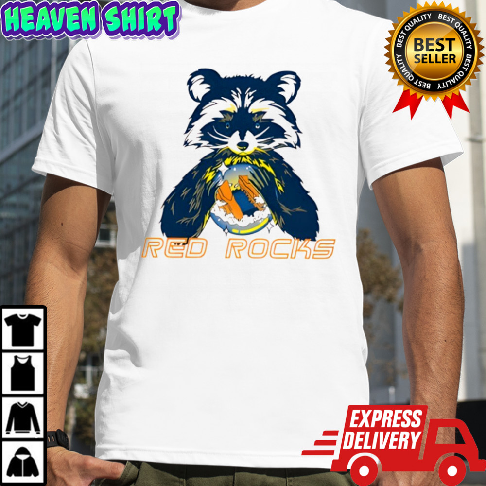 Red Rocks Crystal Ball Raccoon shirt