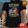 Retired But Forever A Teacher At Heart Detroit Lions Football T-Shirt