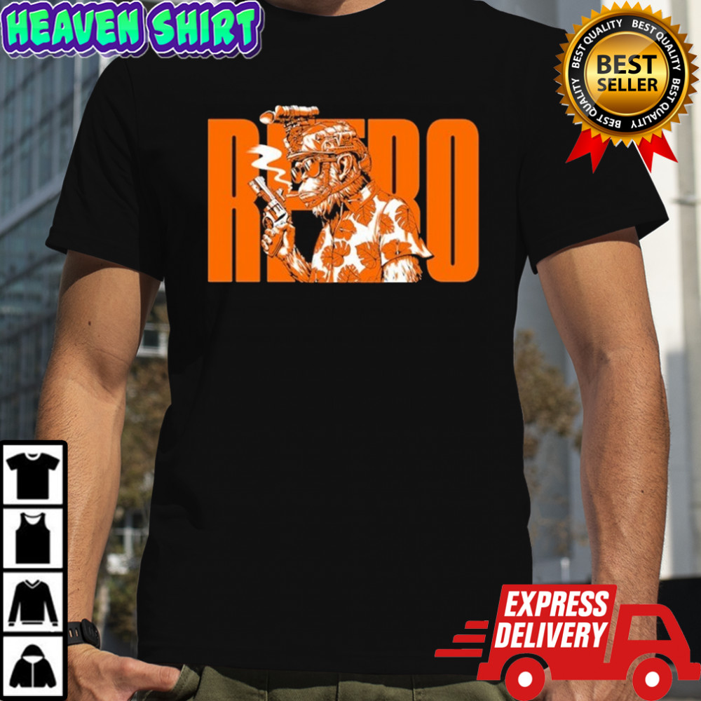 Retro Rifle Chill Chimp T-shirt