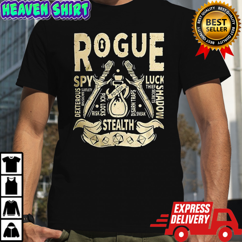 Rogue Grunge Dungeons and Dragons shirt