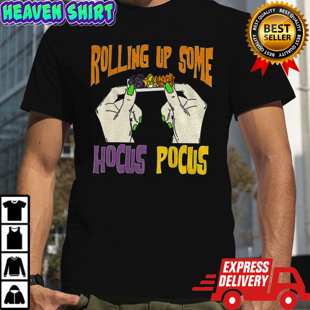 Rolling up some Hocus Pocus Sisters Halloween shirt
