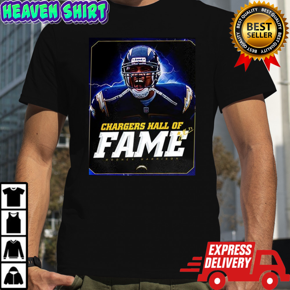 Rooney Harrison San Diego Chargers football Chargers Hall of Fame signature shirt