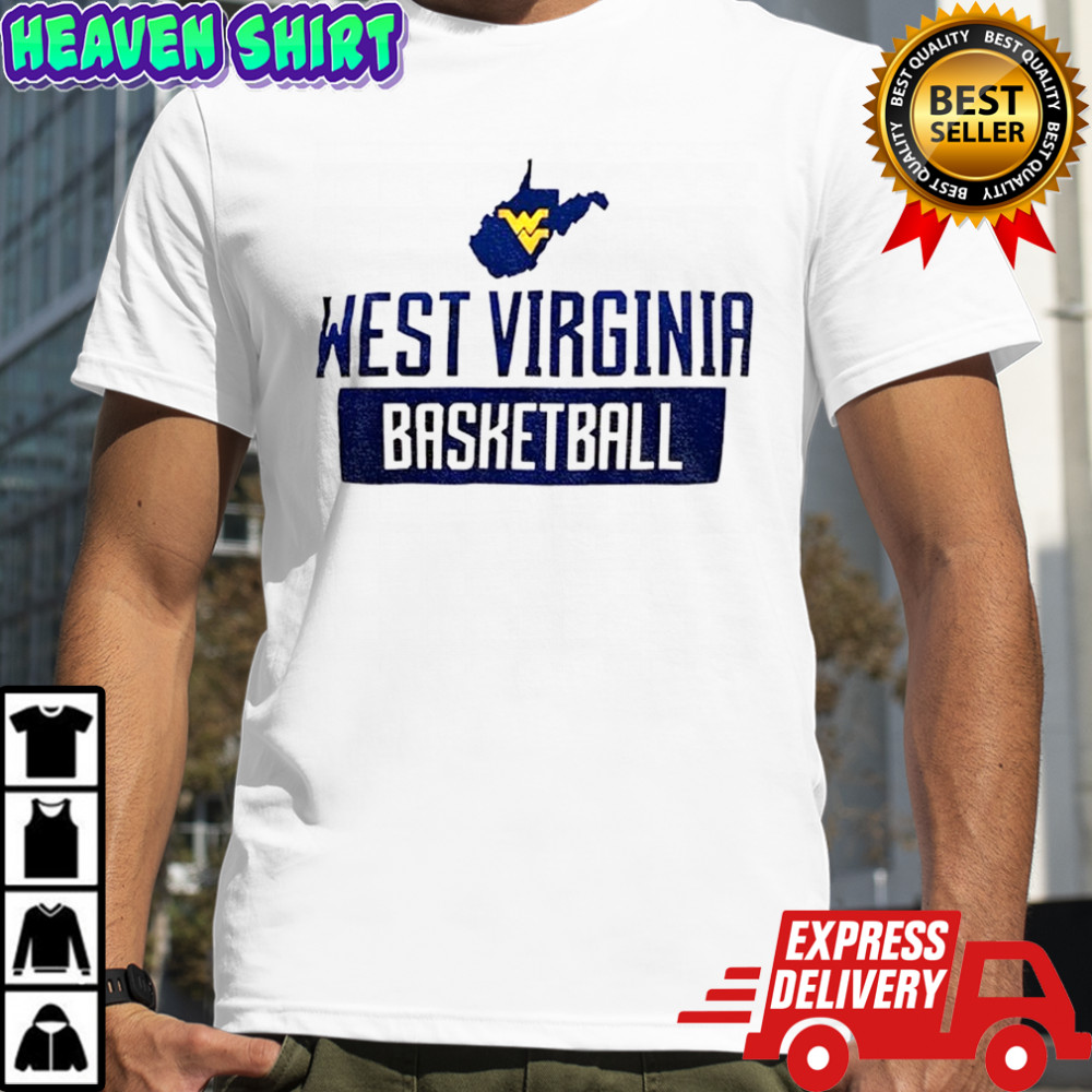 Ross Hodge wearing West Virginia Mountaineers Basketball logo 2025 shirt