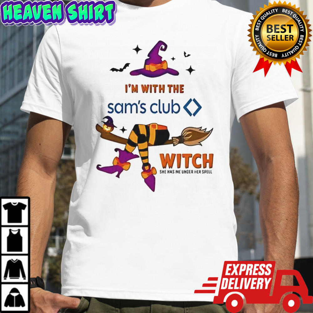 Sam’s Club I’m With The Witch She Has Me Under Her Spell Halloween T-Shirt