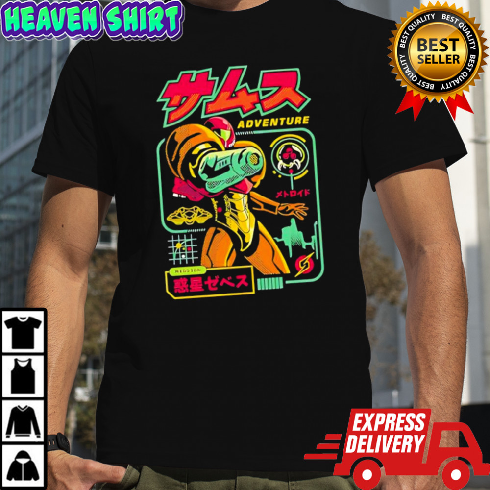 Samus Aran Metroid Adventure graphic shirt