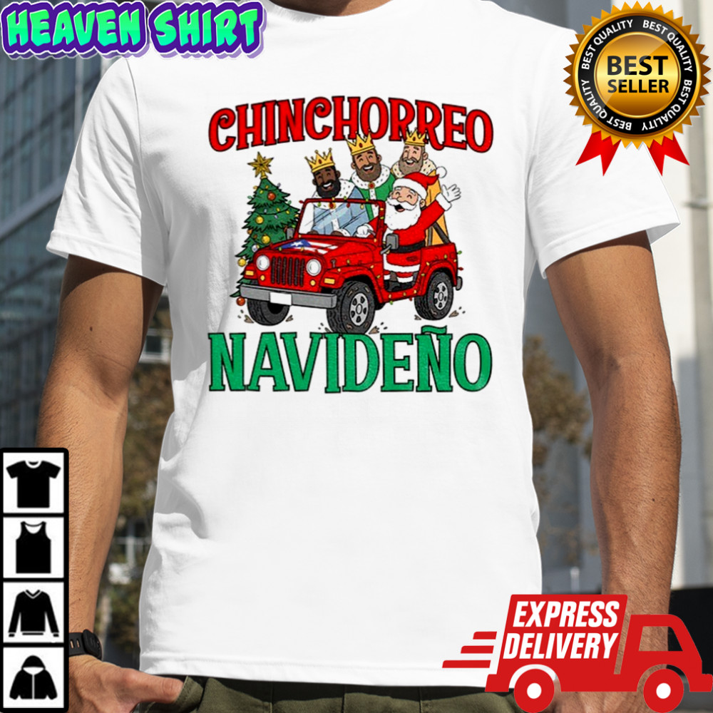 Santa Claus Three Kings Chinchorreo Boricua Puerto Rico Christmas shirt