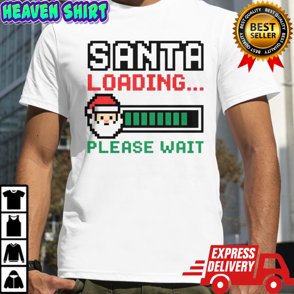Santa Loading Please Wait Pixel T-Shirt