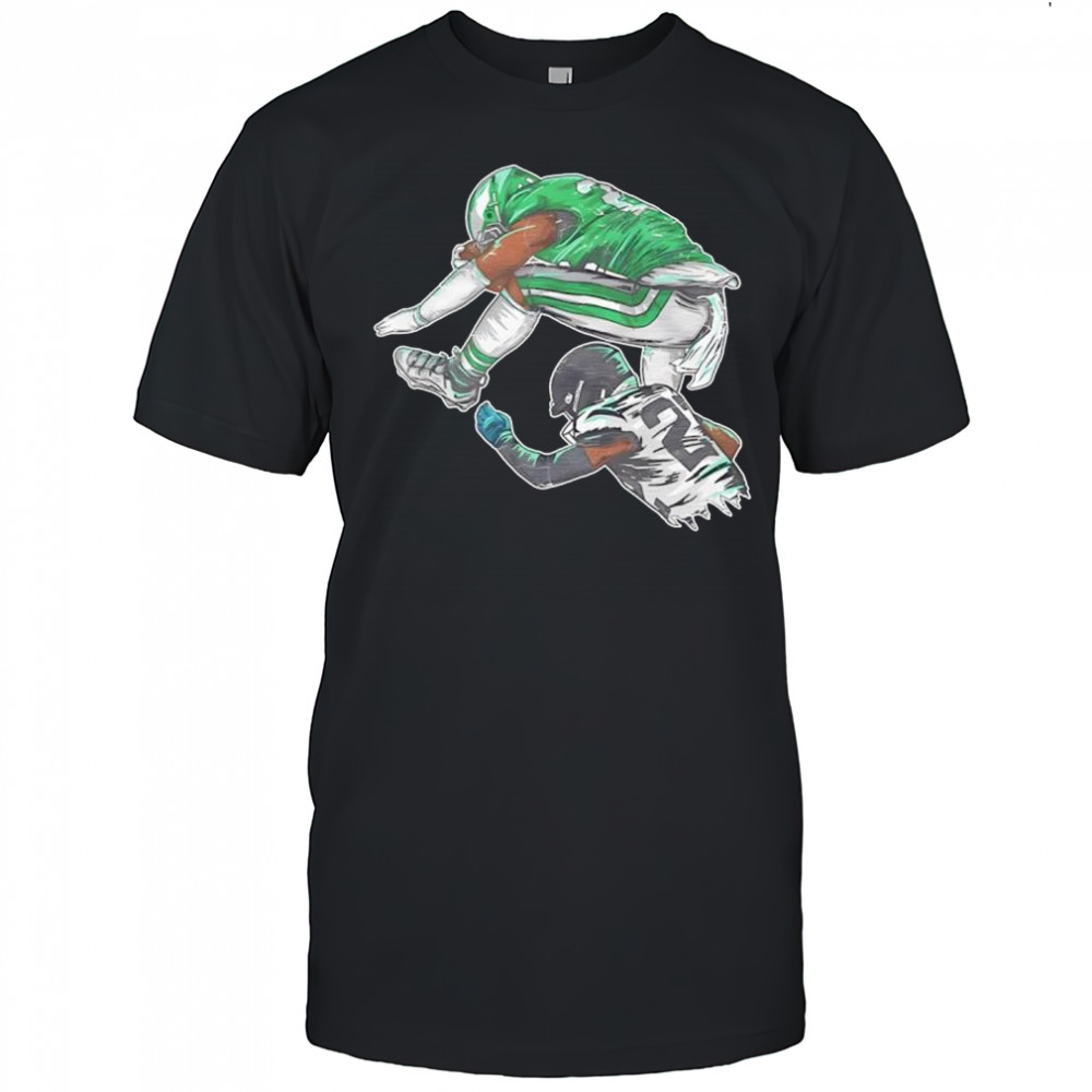Saquon Barkley Jaw-Dropping Reverse Hurdle Philadelphia Eagles Shirt