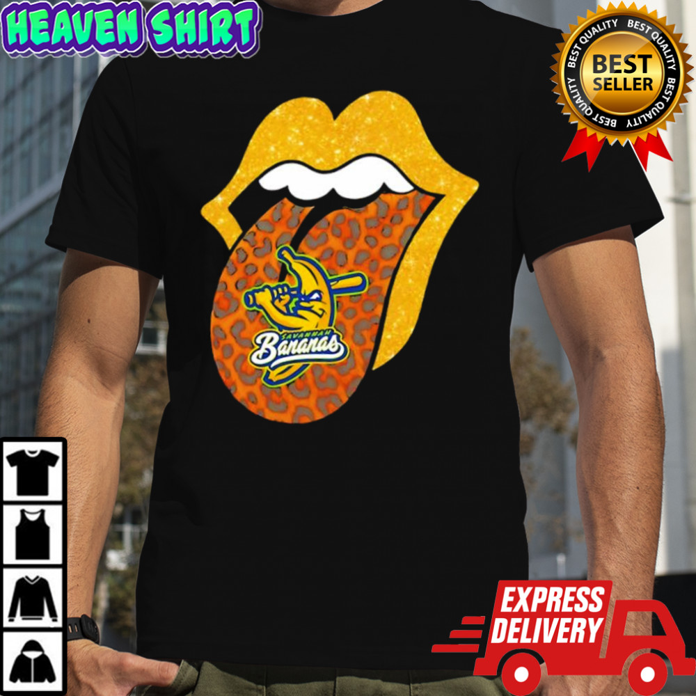 Savannah Bananas baseball team lips logo shirt