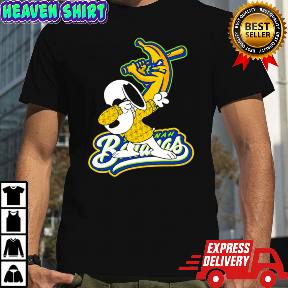 Savannah Bananas baseball team with Snoopy hiphop shirt