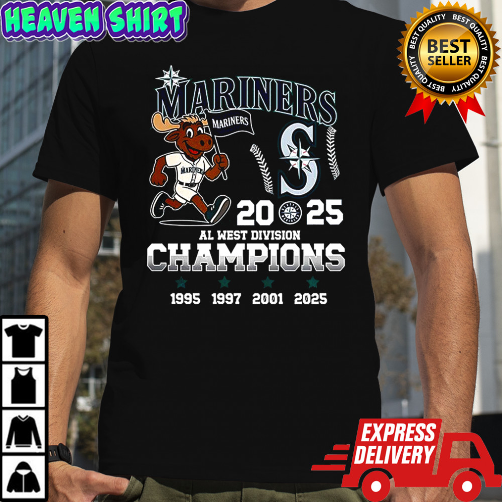 Seattle Mariners AL West Division Champions 2025 mascot shirt