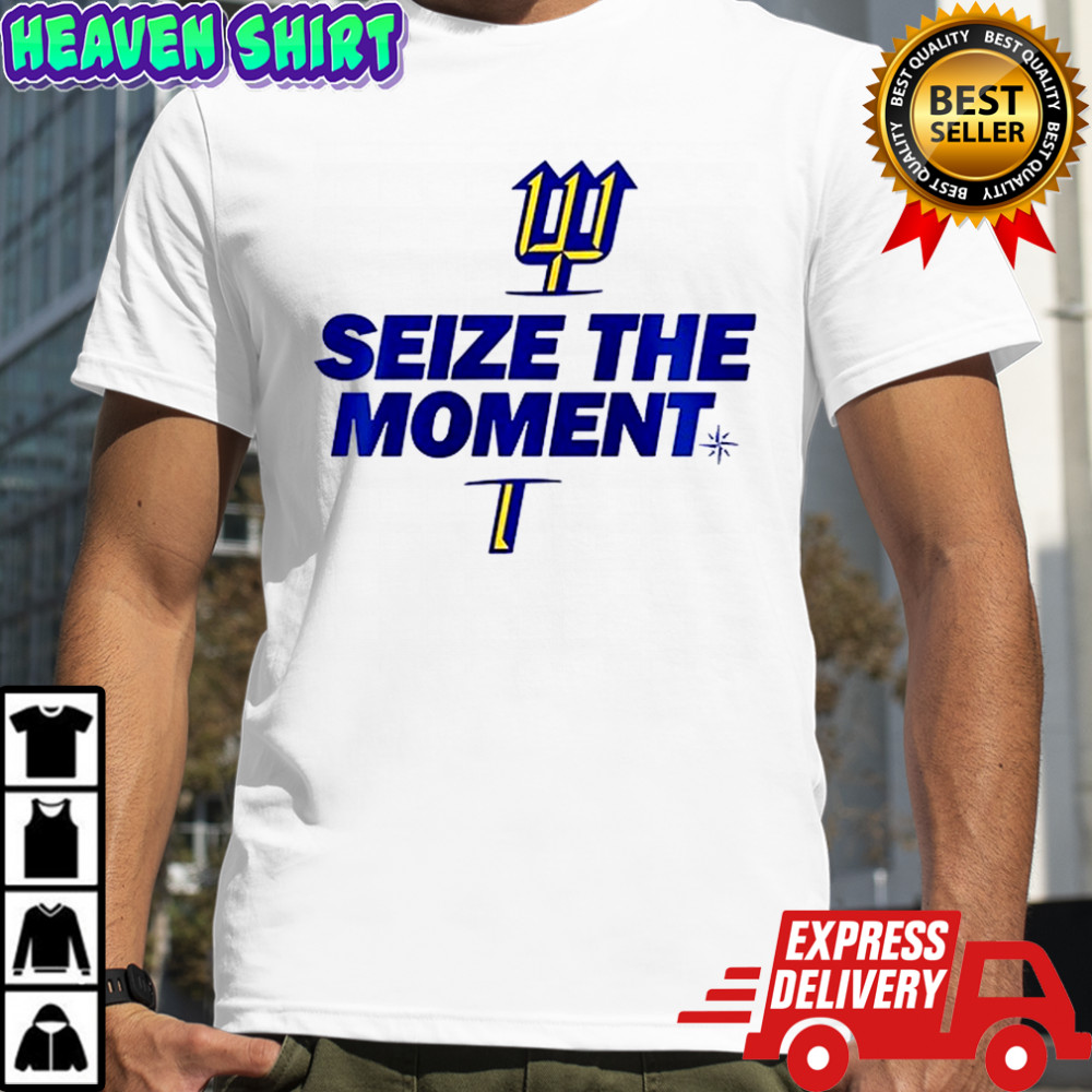 Seattle Mariners seize the moment logo parody shirt
