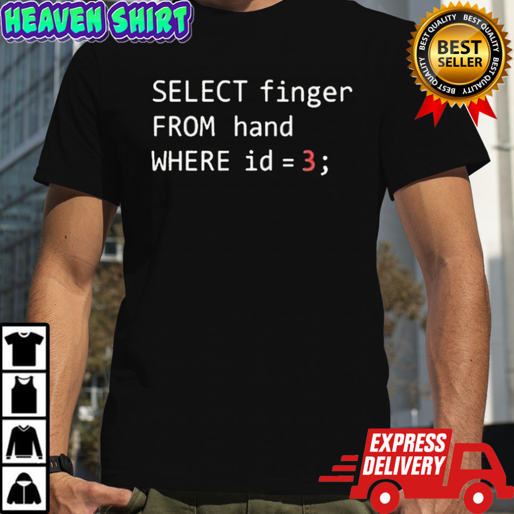 Select Finger From Hand Where ID 3 T-shirt