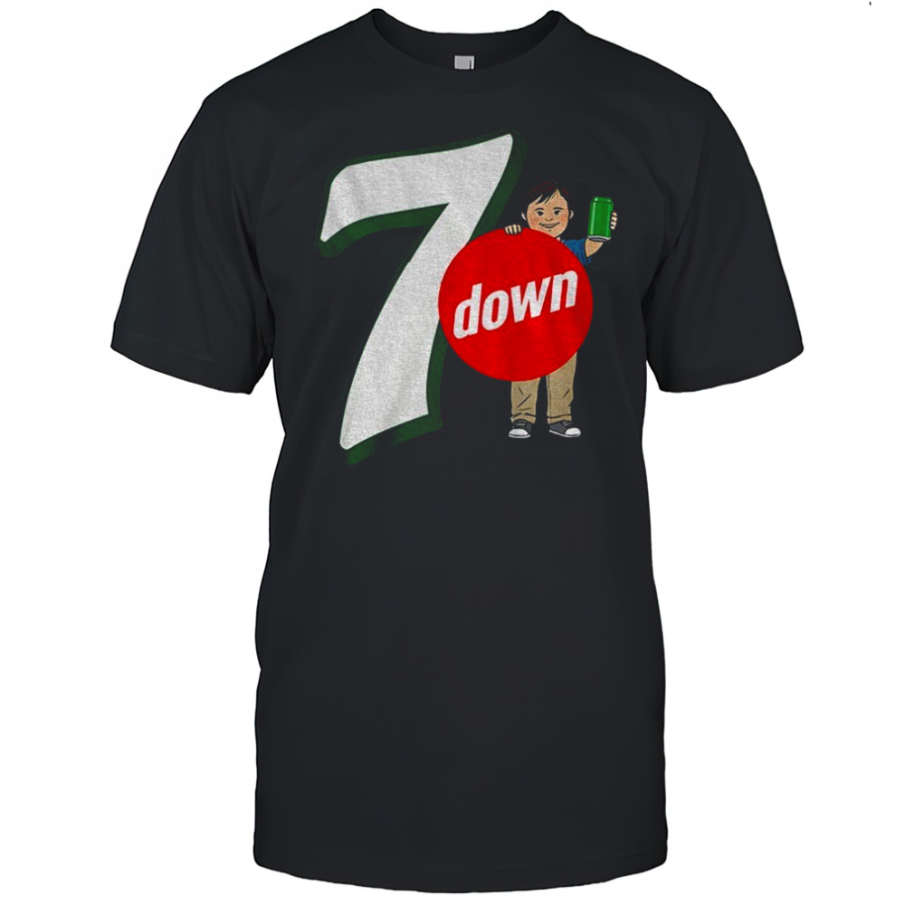 Seven down 7 up parody logo shirt