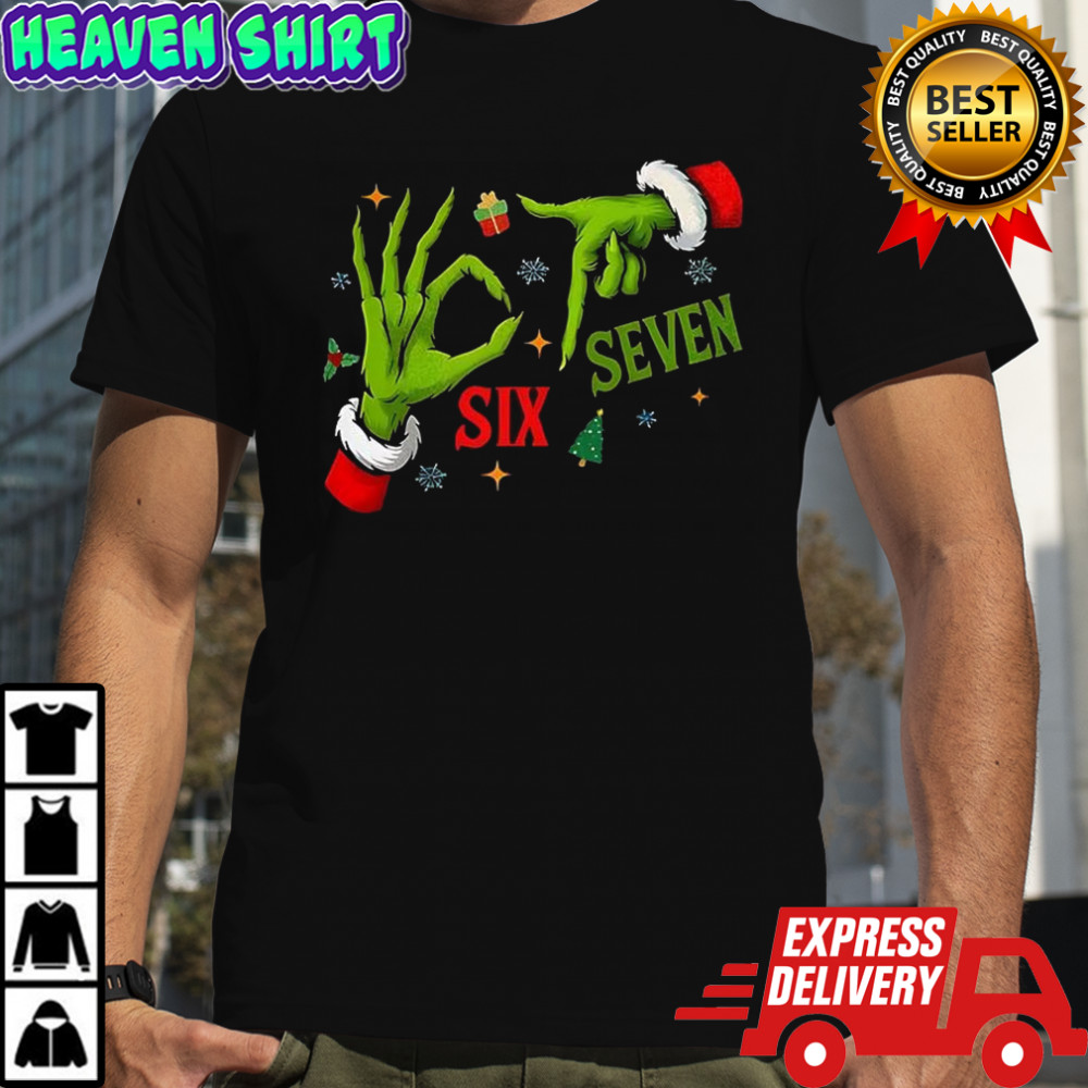 Six seven hand Xmas Christmas shirt