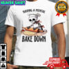 Skeleton having a mental bake down shirt