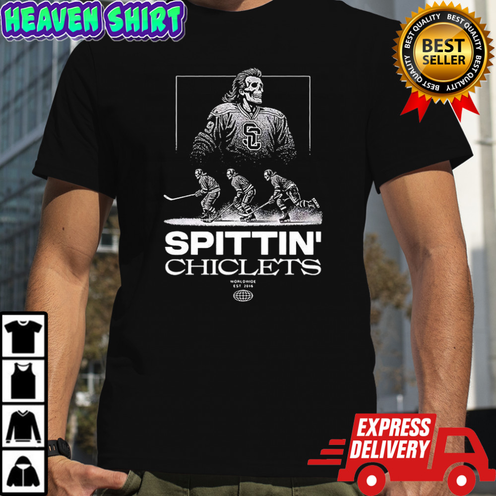 Skelton hockey Spittin Chiclets Worldwide est 2016 shirt