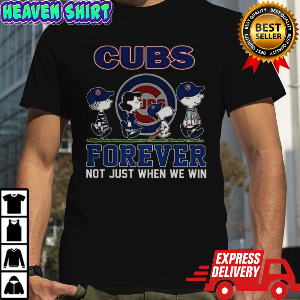 Snoopy And Friends X Chicago Cubs Forever Not Just When We Win Baseball Lovers T-Shirt