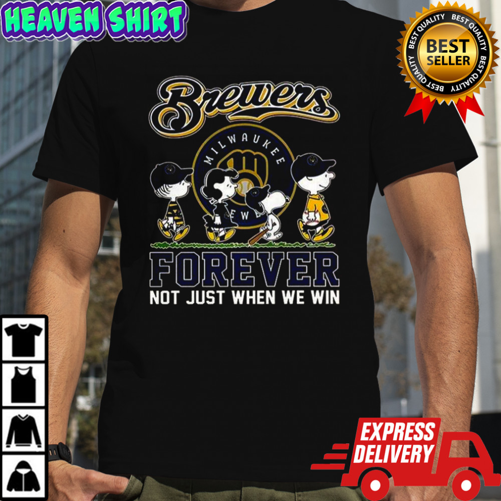 Snoopy And Friends X Milwaukee Brewers Forever Not Just When We Win Baseball Lovers T-Shirt